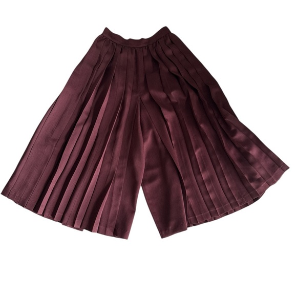 MaxMara Dresses & Skirts - Vintage MaxMara Burgundy Midi Pleated Skort size 4